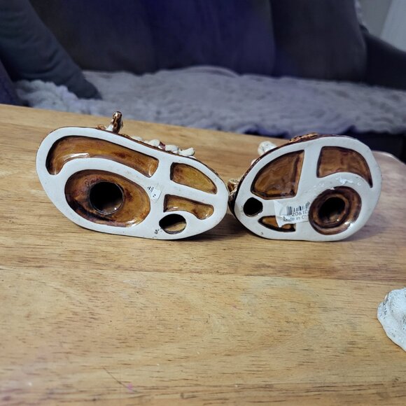 THREE CERAMIC ANGEL FIGURINES + 2 BONUS NATIVITY FIGURINES GUC SEE PICS - Picture 8 of 8